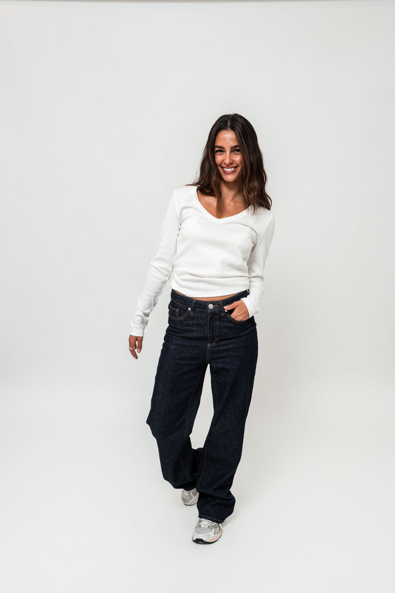 VMTESSA Wide Jeans - Dark Blue Denim